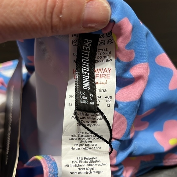 Pretty little thing pastel pink floral tie swim bottom - Picture 6 of 6